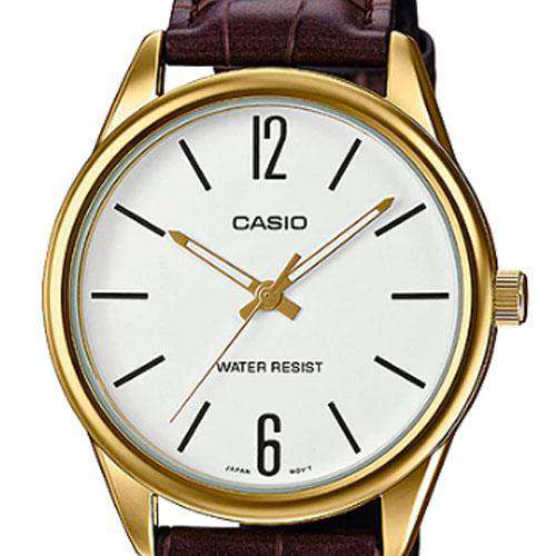Casio MTP-V005GL-7B Brown Leather Watch for Men-Watch Portal Philippines