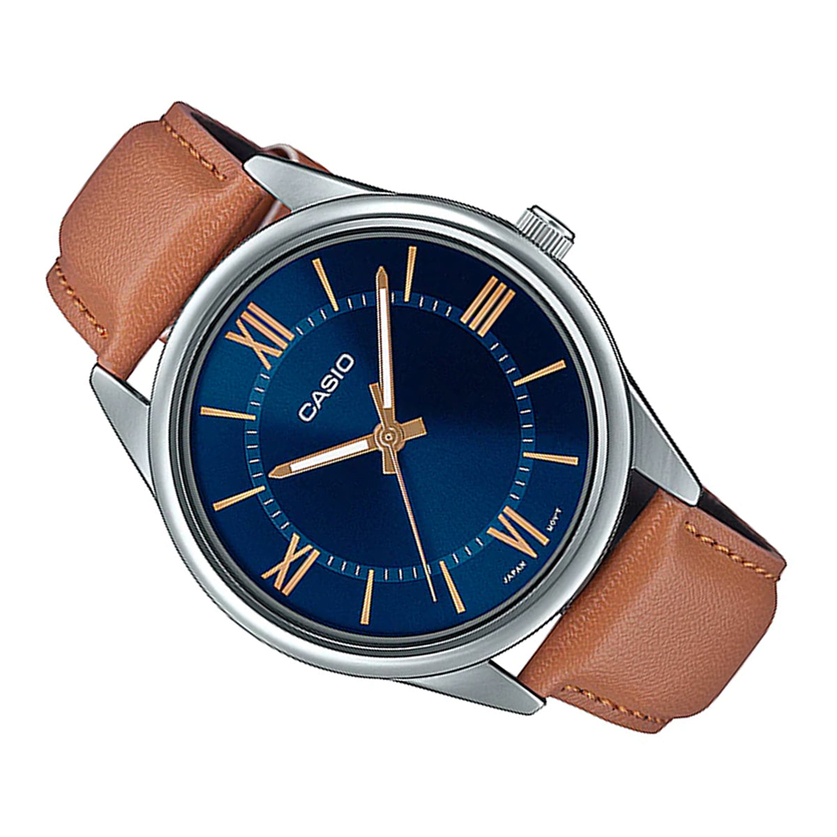 Casio MTP-V005L-2B5 Brown Leather Strap Watch for Men-Watch Portal Philippines