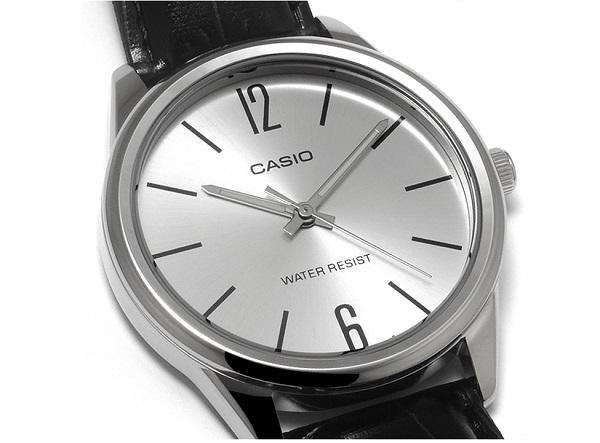Casio MTP-V005L-7B Black Leather Watch for Men-Watch Portal Philippines