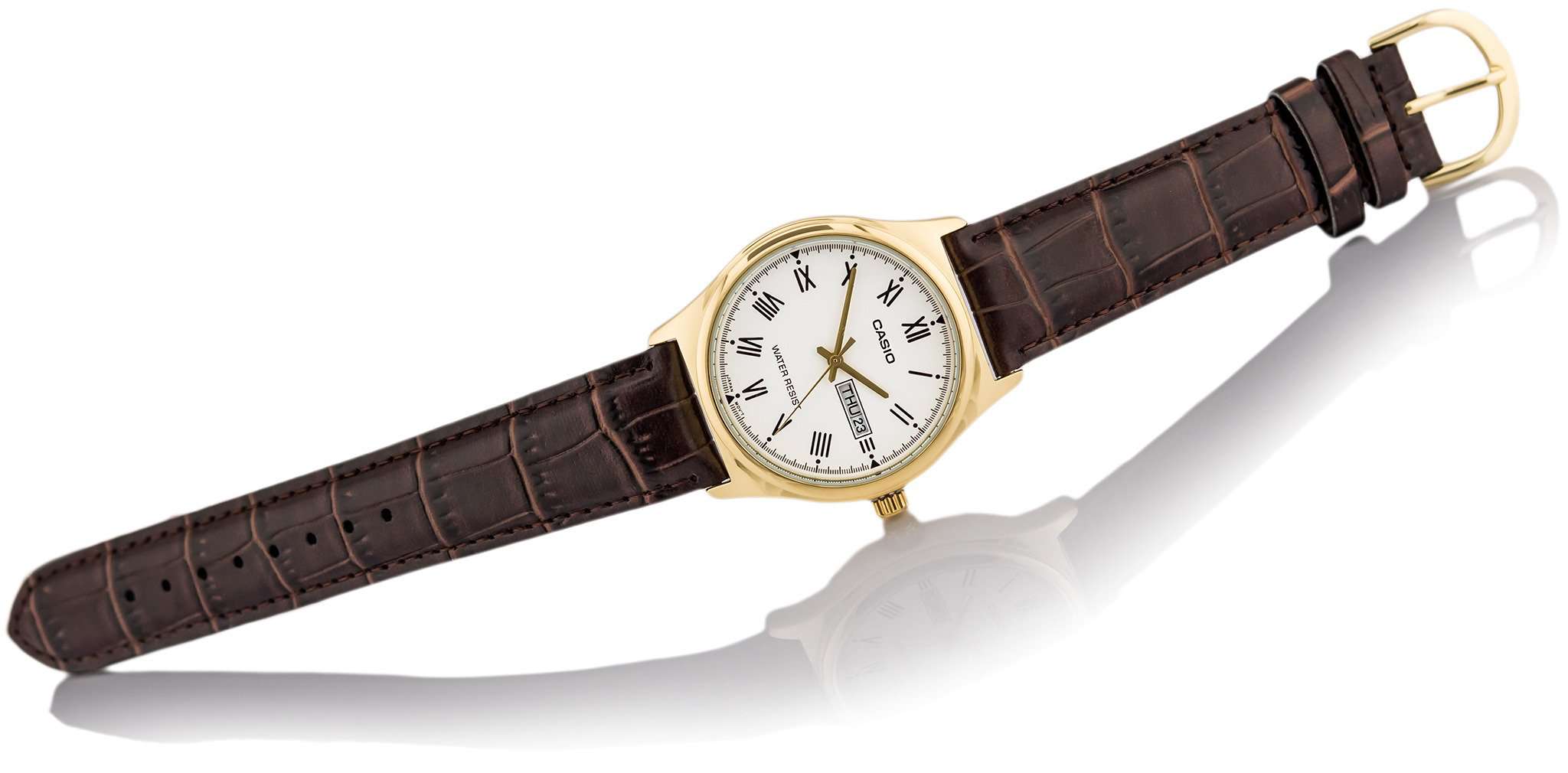 Casio MTP-V006GL-7B Brown Leather Watch for Men-Watch Portal Philippines