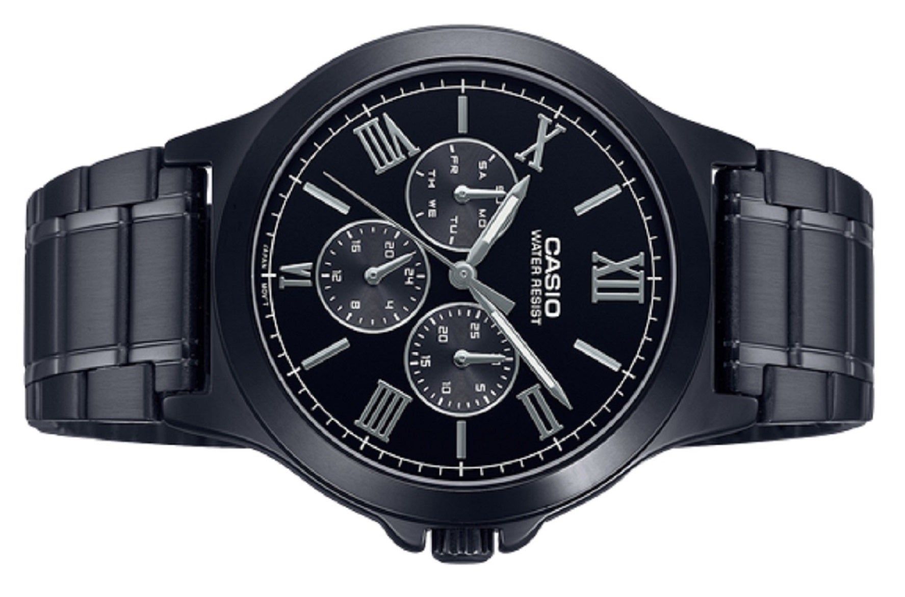 Casio MTP-V300B-1A Black Stainless Steel Watch for Men-Watch Portal Philippines