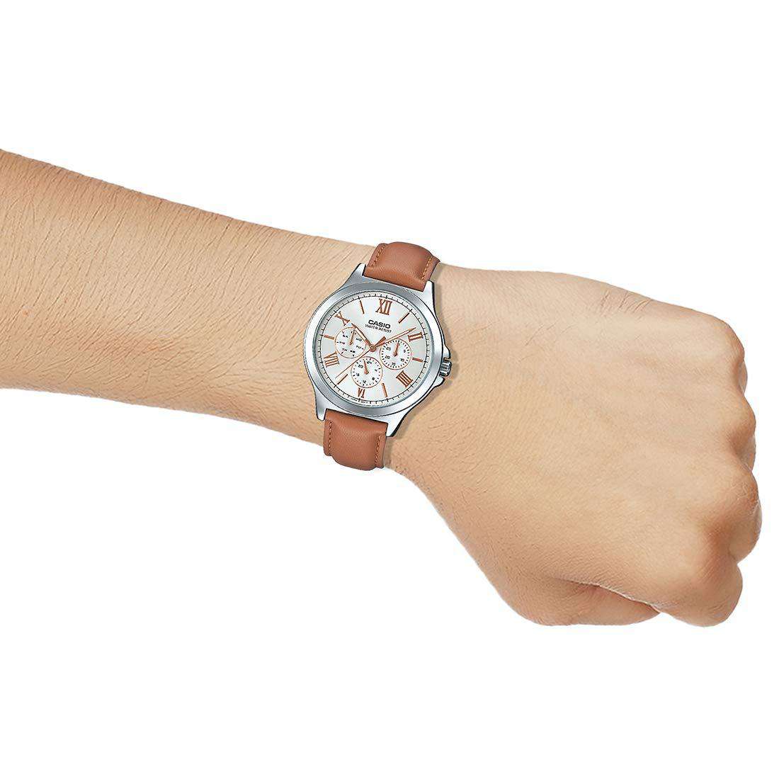 Casio MTP-V300L-7A2 Leather Strap Watch for Men-Watch Portal Philippines