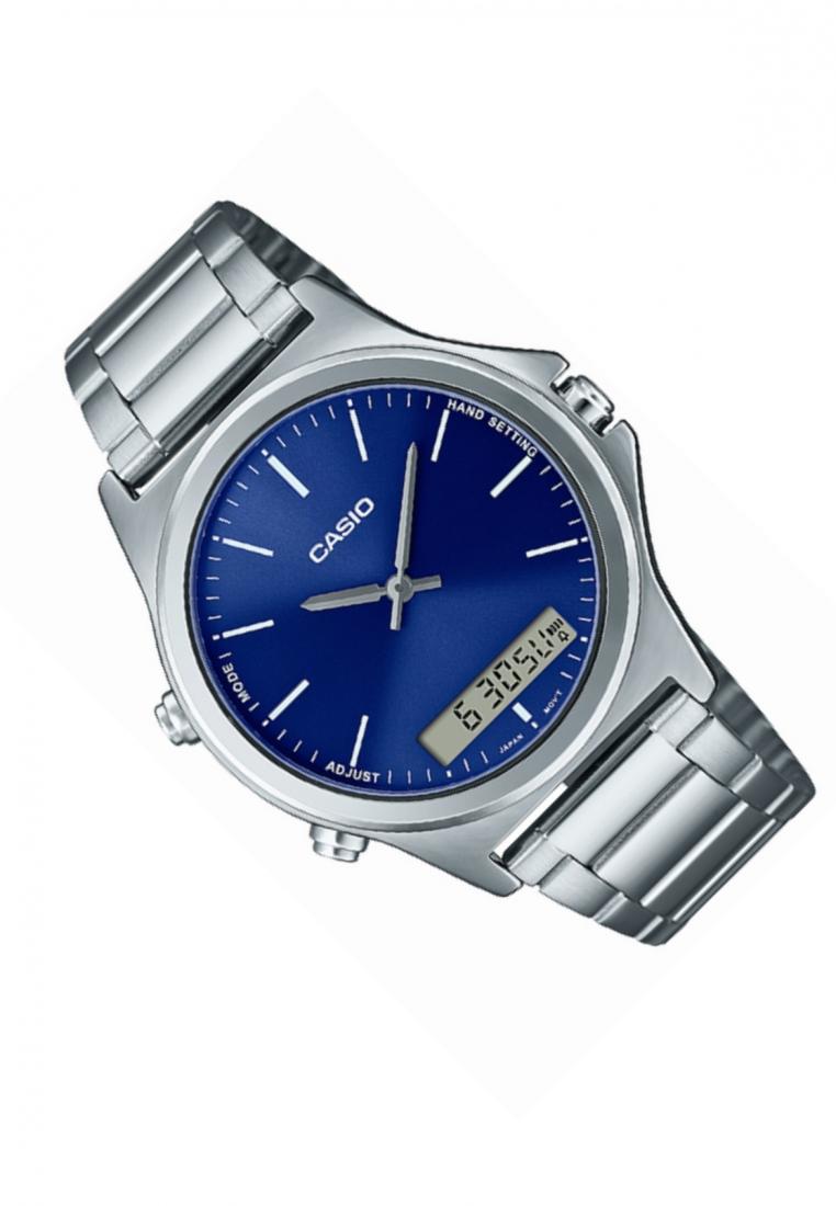 Casio MTP-VC01D-2E Digital Analog Stainless Steel Strap Watch For Men-Watch Portal Philippines