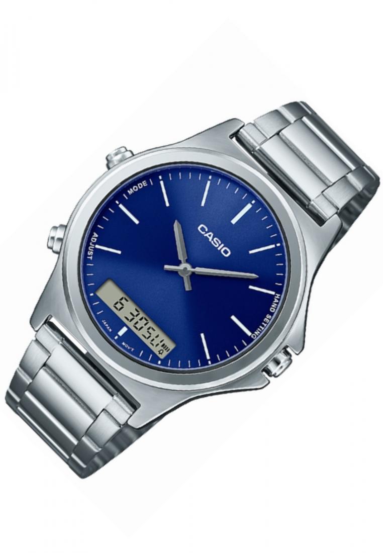 Casio MTP-VC01D-2E Digital Analog Stainless Steel Strap Watch For Men-Watch Portal Philippines