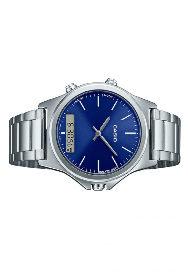 Casio MTP-VC01D-2E Digital Analog Stainless Steel Strap Watch For Men-Watch Portal Philippines