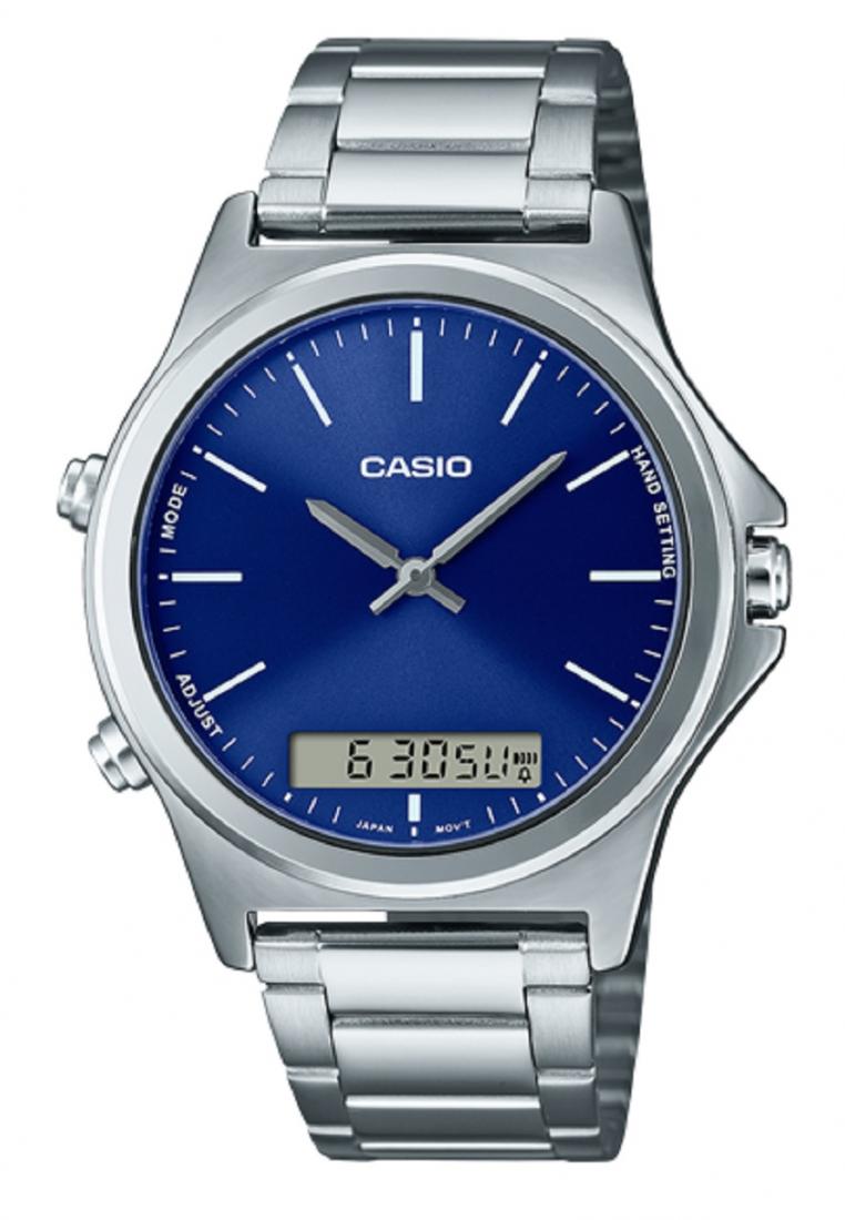 Casio MTP-VC01D-2E Digital Analog Stainless Steel Strap Watch For Men-Watch Portal Philippines