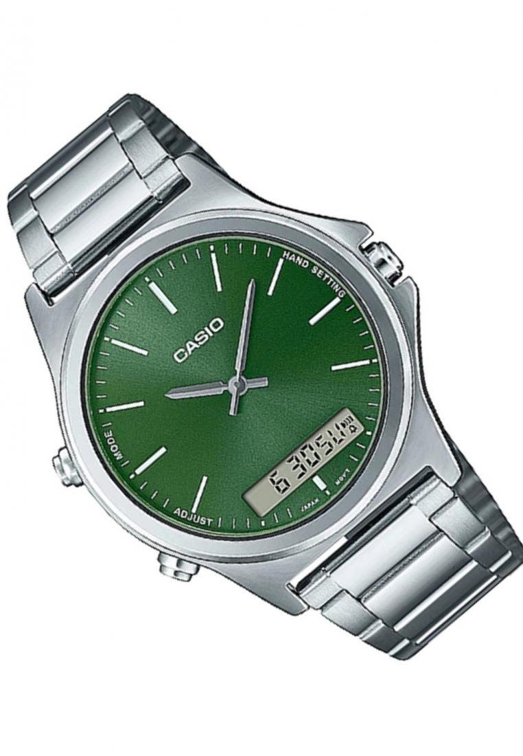 Casio MTP-VC01D-3E Digital Analog Stainless Steel Strap Watch For Men-Watch Portal Philippines
