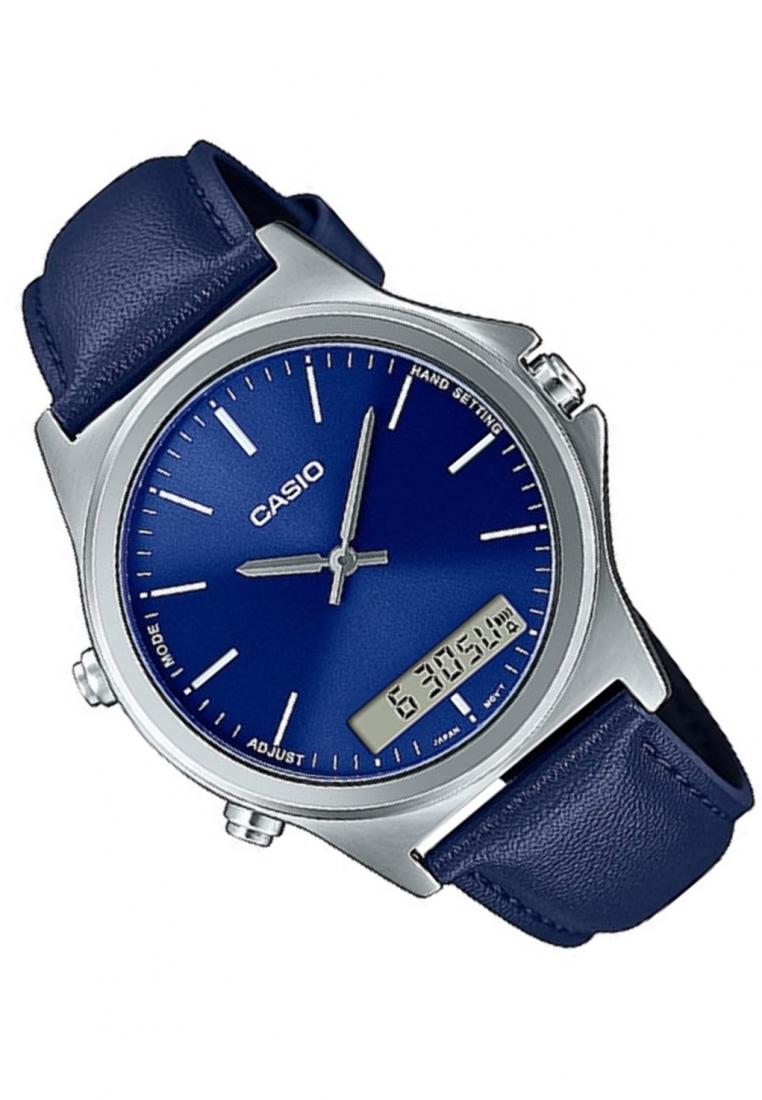 Casio MTP-VC01L-2E Digital Analog Leather Strap Watch For Men-Watch Portal Philippines