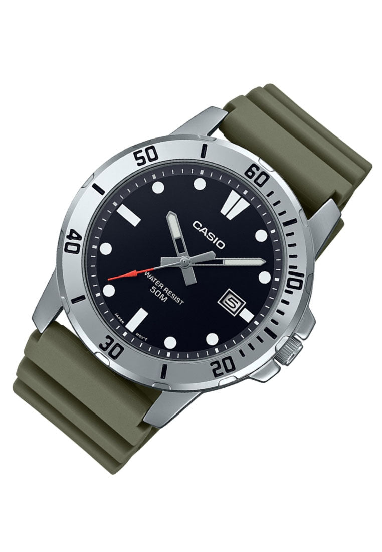 Casio MTP-VD01-3E Analog Rubber Strap Watch For Men-Watch Portal Philippines