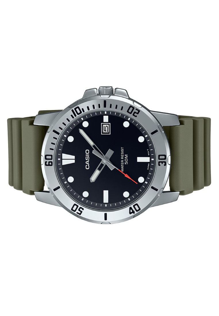 Casio MTP-VD01-3E Analog Rubber Strap Watch For Men-Watch Portal Philippines