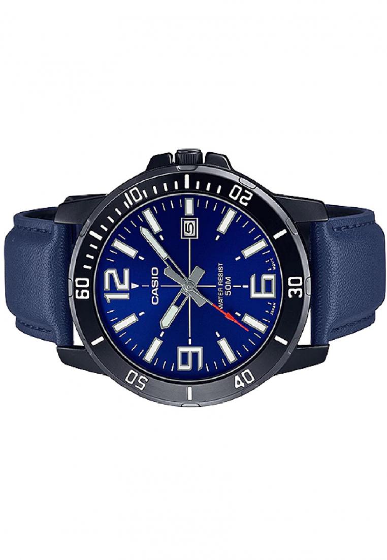 Casio MTP-VD01BL-2B Analog Leather Strap Watch For Men-Watch Portal Philippines