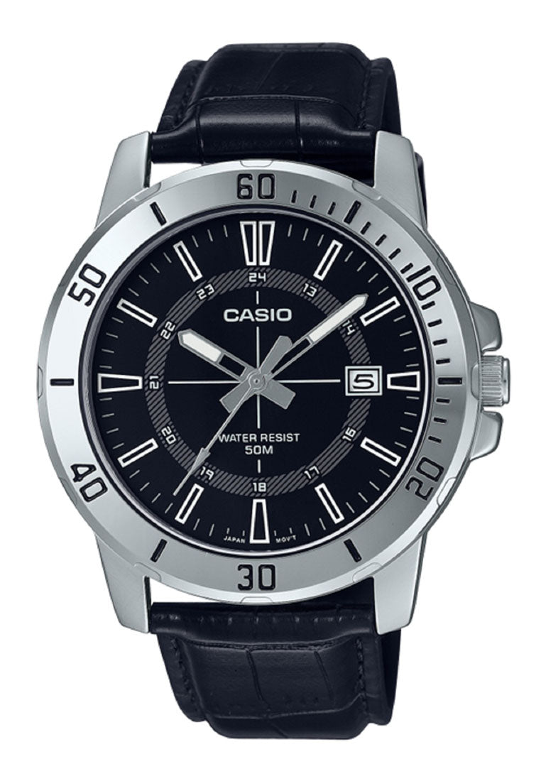 Casio MTP-VD01L-1C Analog Leather Strap Watch For Men-Watch Portal Philippines