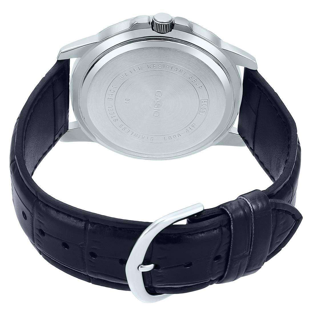 Casio MTP-VD01L-1EVUDF Black Leather Strap Watch for Men-Watch Portal Philippines