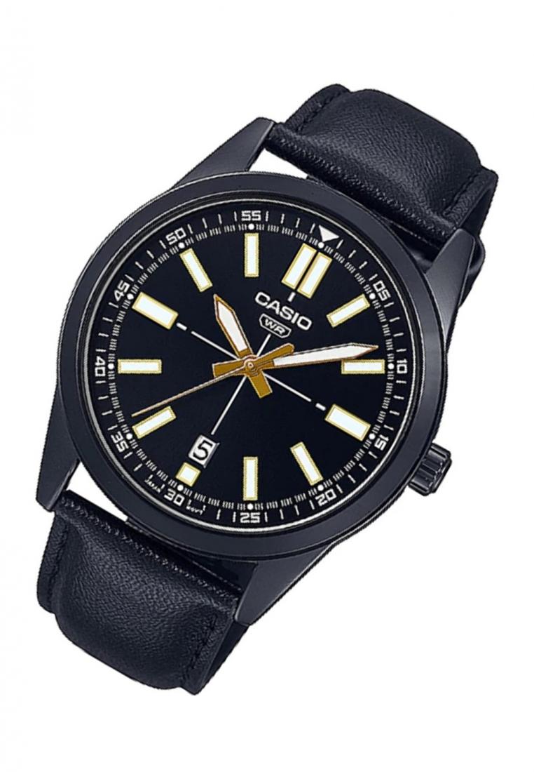 Casio MTP-VD02BL-1E Analog Leather Strap Watch For Men-Watch Portal Philippines