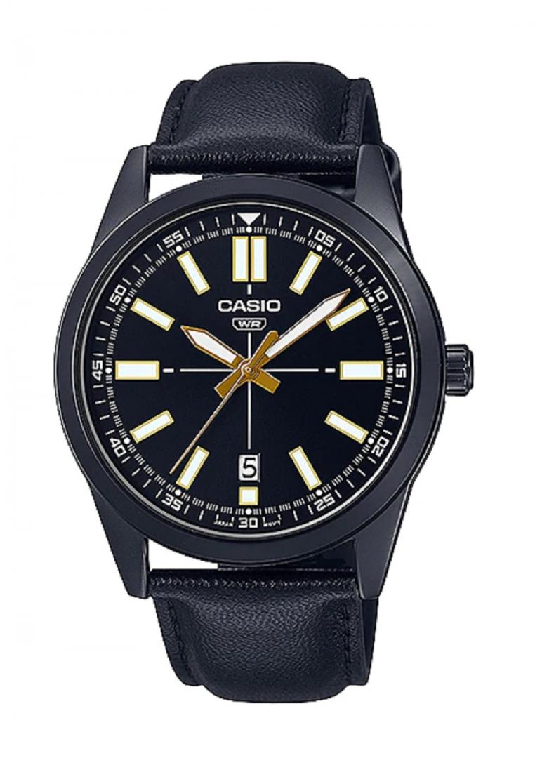 Casio MTP-VD02BL-1E Analog Leather Strap Watch For Men-Watch Portal Philippines