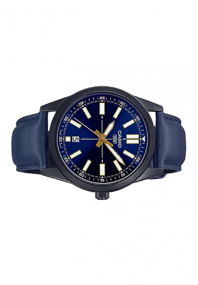 Casio MTP-VD02BL-2E Analog Leather Strap Watch For Men-Watch Portal Philippines