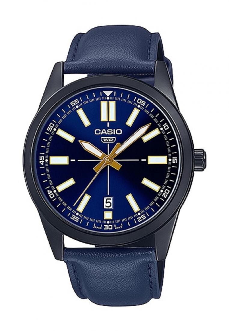 Casio MTP-VD02BL-2E Analog Leather Strap Watch For Men-Watch Portal Philippines