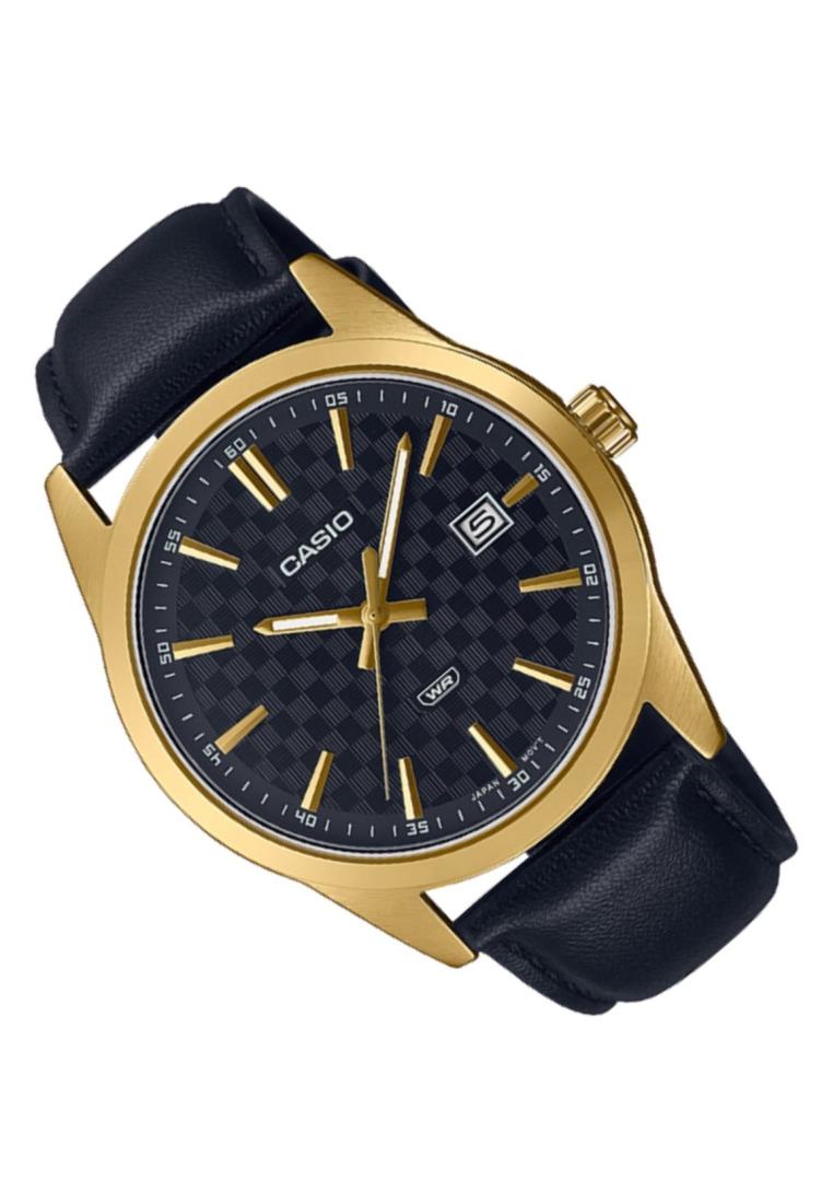 Casio MTP-VD03GL-1A Analog Leather Strap Watch For Men-Watch Portal Philippines