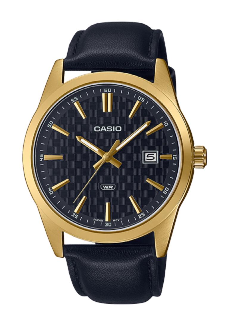 Casio MTP-VD03GL-1A Analog Leather Strap Watch For Men-Watch Portal Philippines