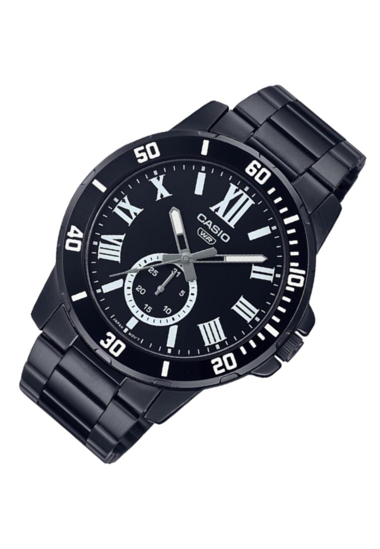 Casio MTP-VD200B-1B Analog Stainless Steel Strap Watch For Men-Watch Portal Philippines