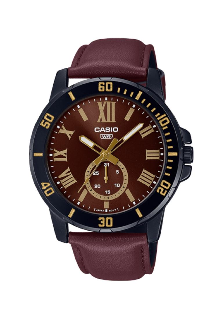 Casio MTP-VD200BL-5B Analog Leather Strap Watch For Men-Watch Portal Philippines
