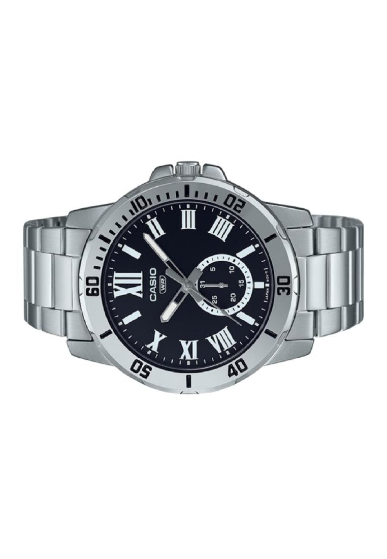Casio MTP-VD200D-1B Analog Stainless Steel Strap Watch For Men-Watch Portal Philippines