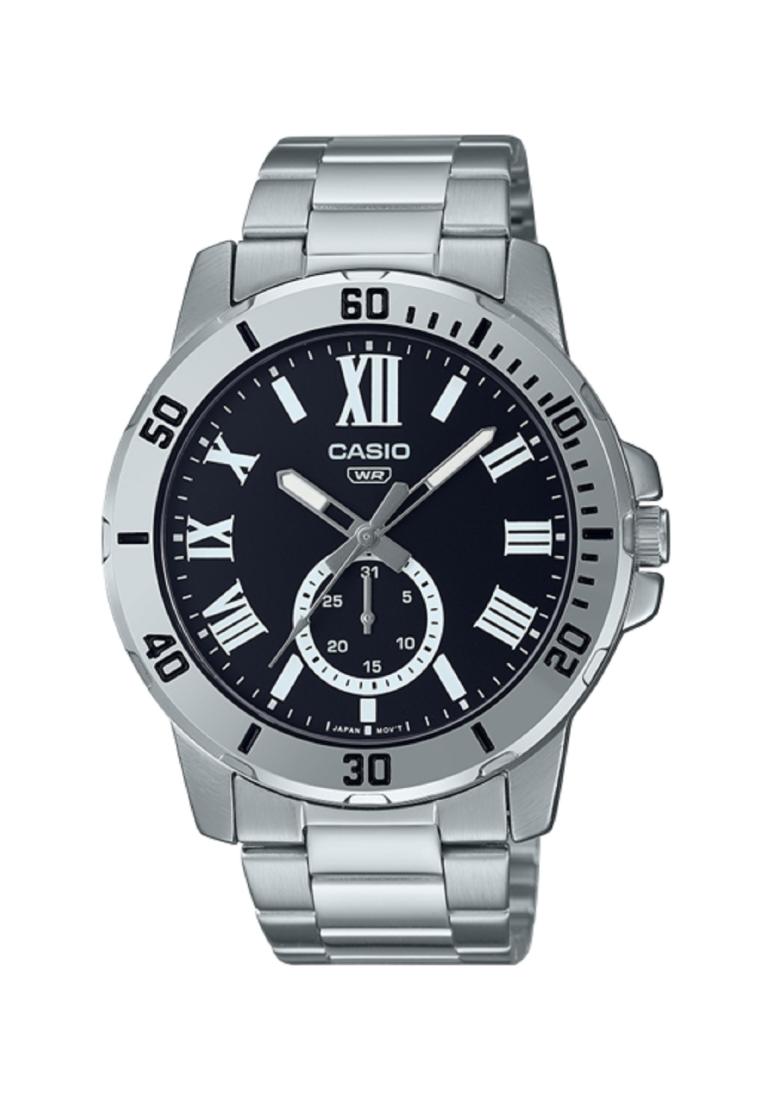 Casio MTP-VD200D-1B Analog Stainless Steel Strap Watch For Men-Watch Portal Philippines