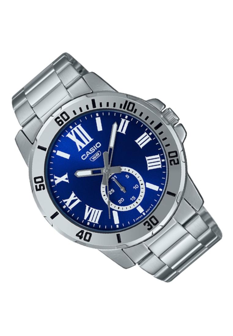Casio MTP-VD200D-2B Analog Stainless Steel Strap Watch For Men-Watch Portal Philippines