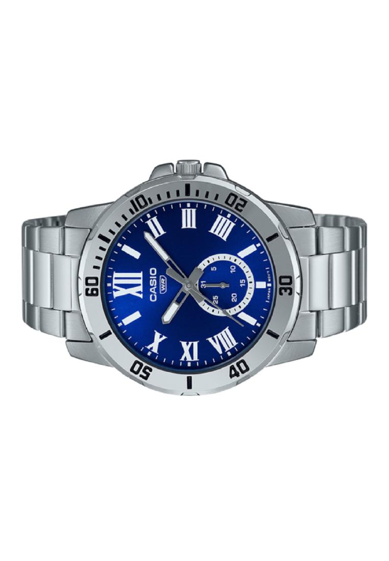 Casio MTP-VD200D-2B Analog Stainless Steel Strap Watch For Men-Watch Portal Philippines
