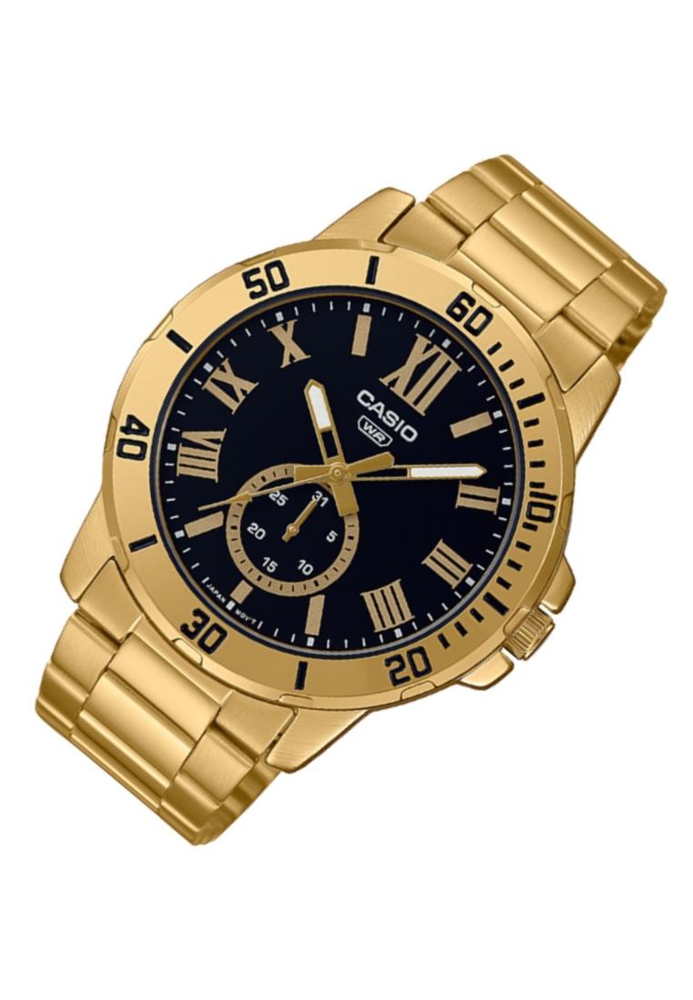 Casio MTP-VD200G-1B Analog Stainless Steel Strap Watch For Men-Watch Portal Philippines