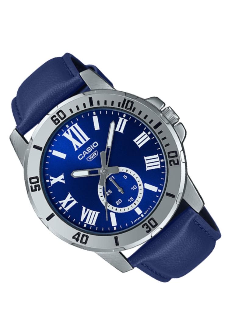 Casio MTP-VD200L-2B Analog Leather Strap Watch For Men-Watch Portal Philippines