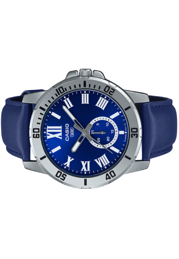 Casio MTP-VD200L-2B Analog Leather Strap Watch For Men-Watch Portal Philippines