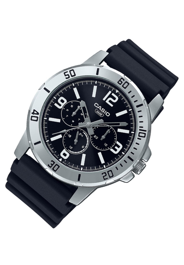 Casio MTP-VD300-1B Analog Rubber Strap Watch For Men-Watch Portal Philippines