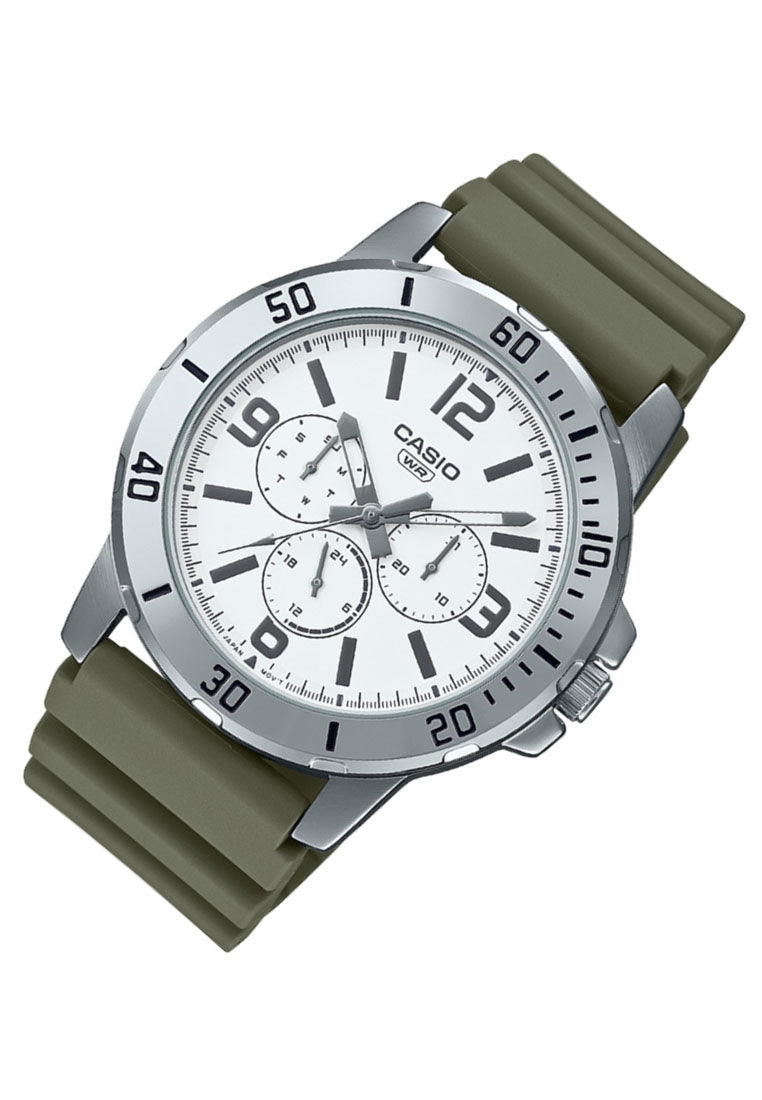 Casio MTP-VD300-3B Chronograph Rubber Strap Watch For Men-Watch Portal Philippines