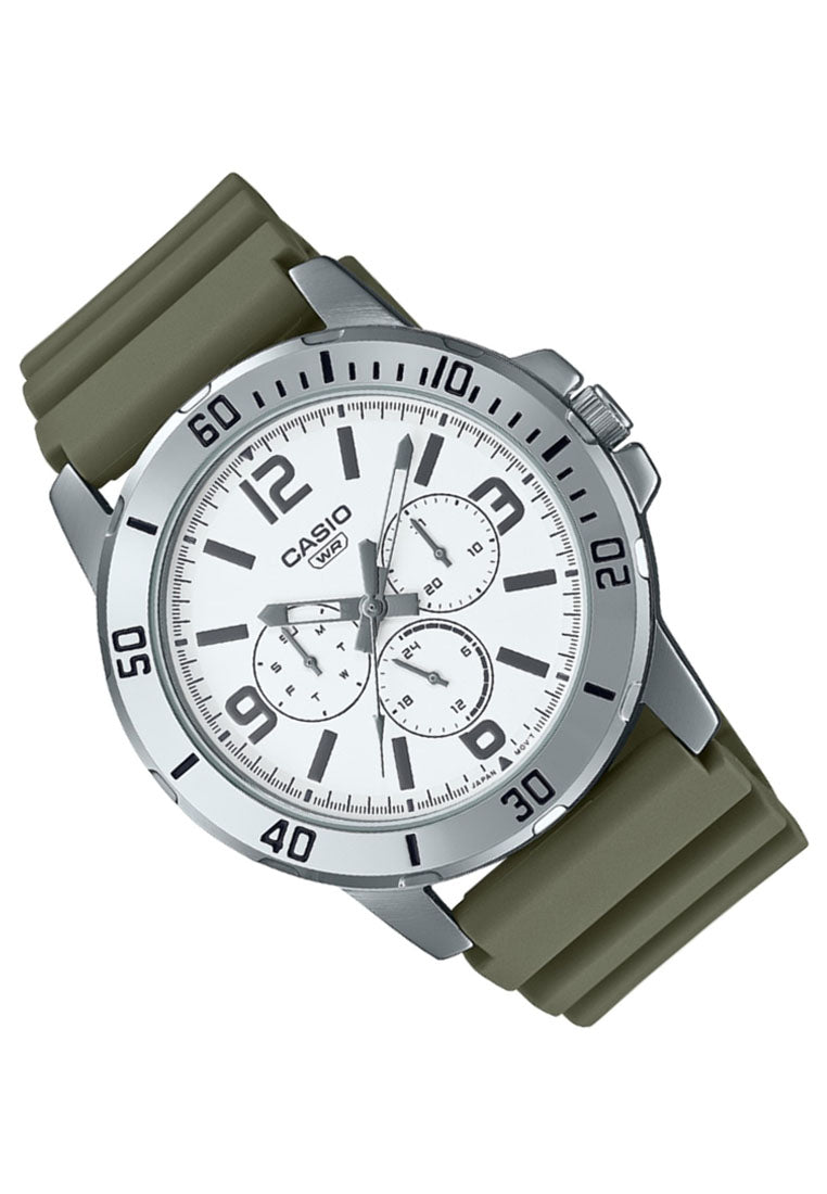 Casio MTP-VD300-3B Chronograph Rubber Strap Watch For Men-Watch Portal Philippines