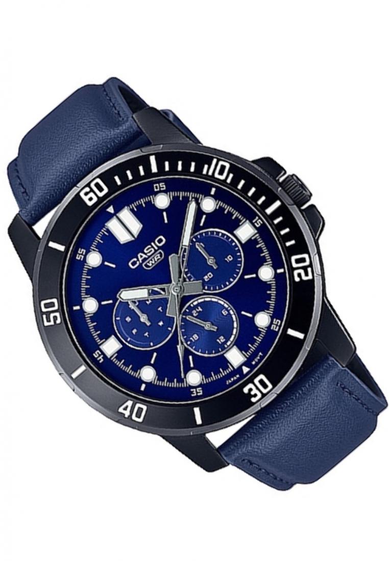 Casio MTP-VD300BL-2E Analog Leather Strap Watch For Men-Watch Portal Philippines
