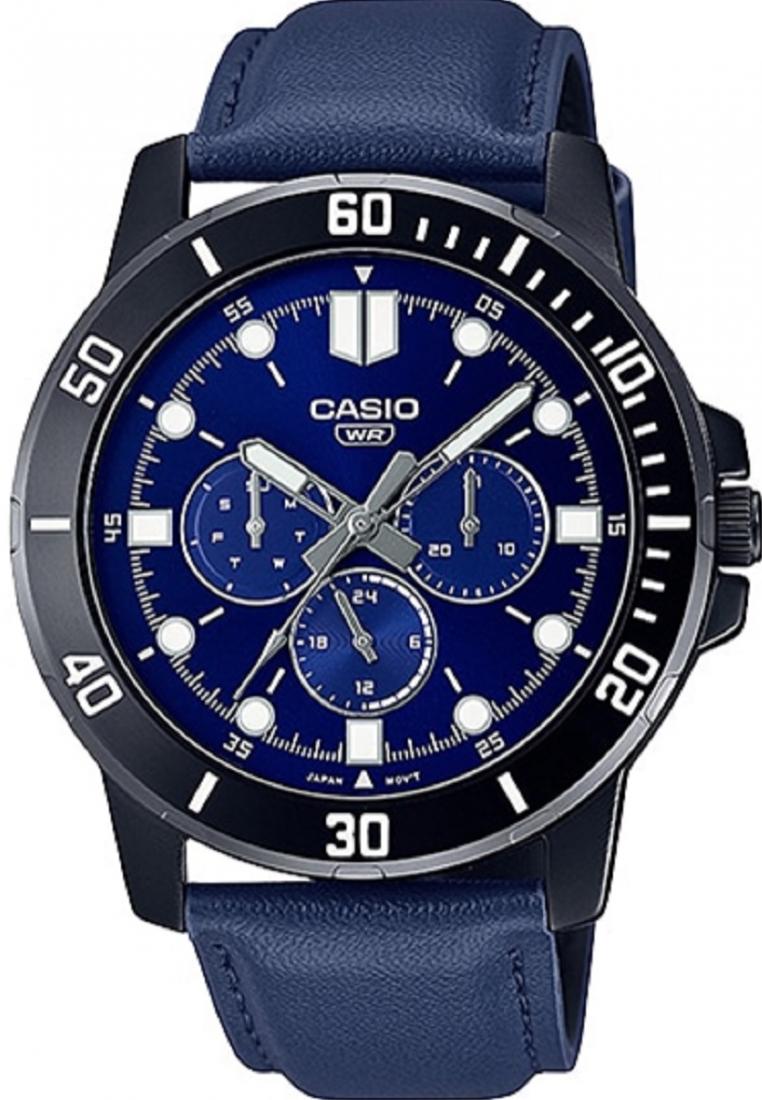 Casio MTP-VD300BL-2E Analog Leather Strap Watch For Men-Watch Portal Philippines