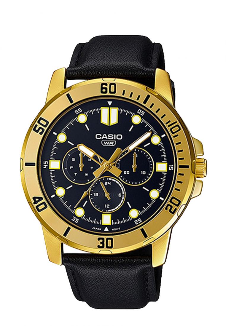 Casio MTP-VD300GL-1E Analog Leather Strap Watch For Men-Watch Portal Philippines