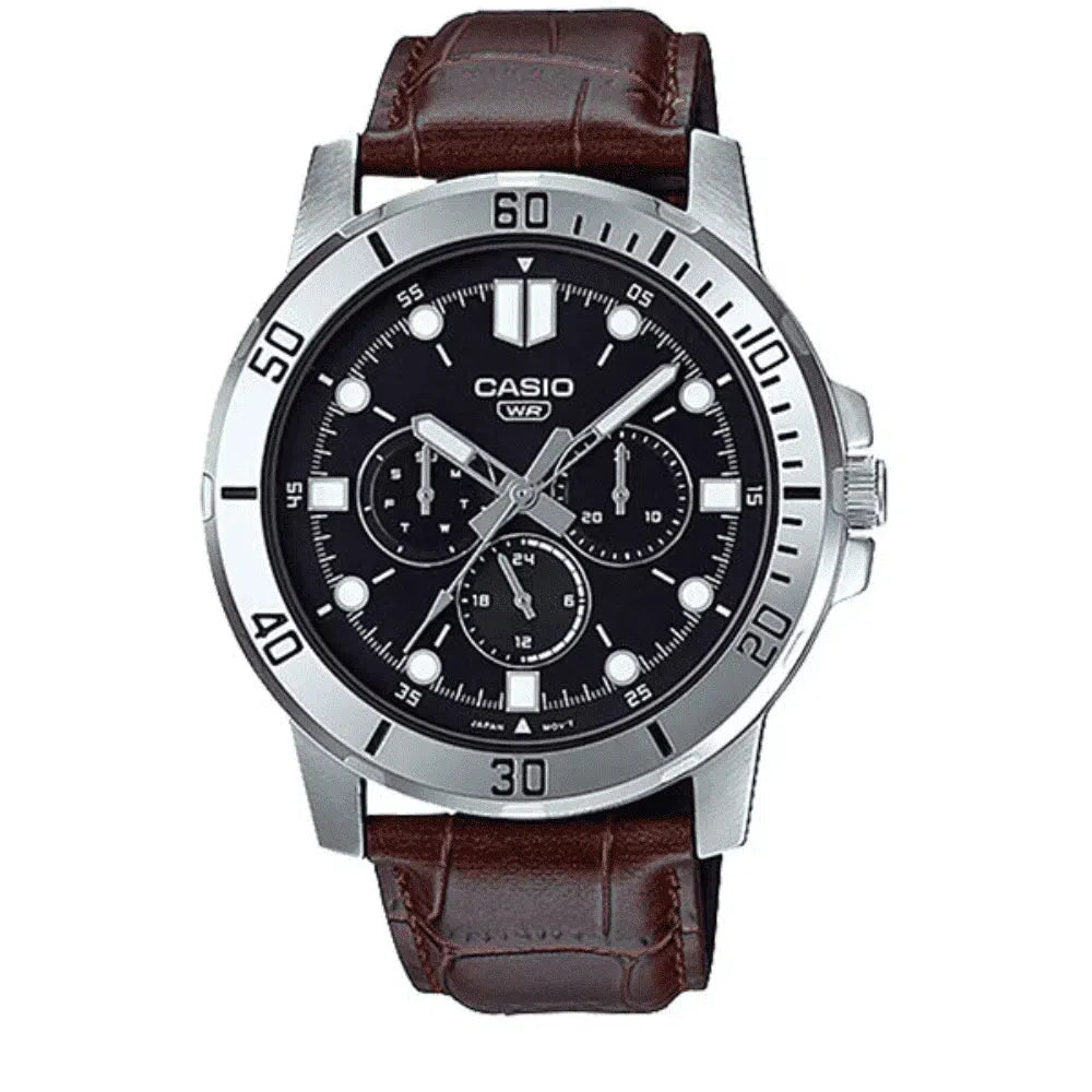 Casio MTP-VD300L-1E Brown Leather Watch for Men-Watch Portal Philippines