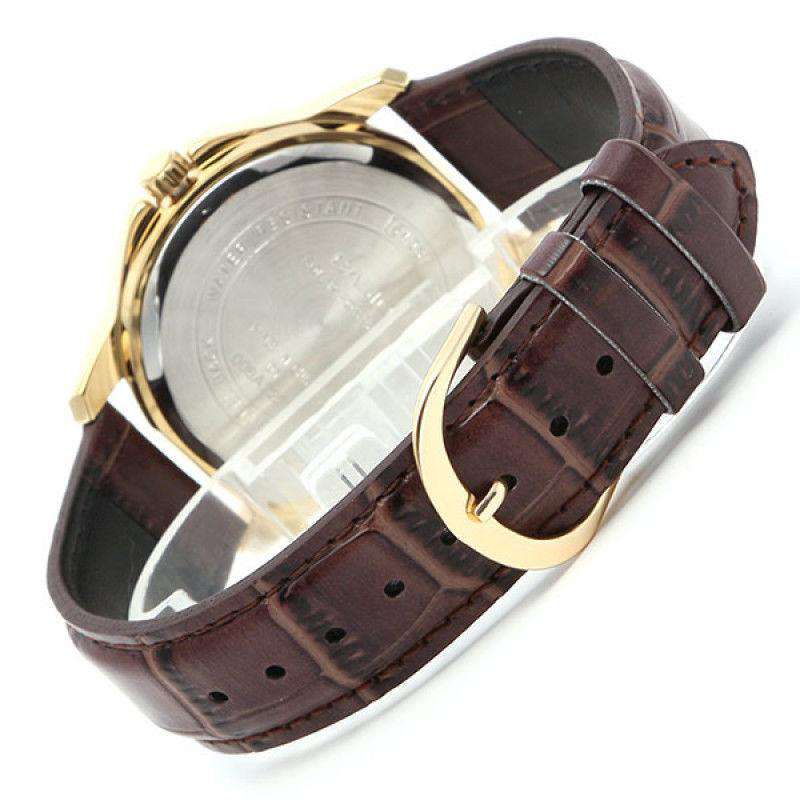 Casio MTP-VS02GL-9ADF Brown Leather Strap Watch for Men-Watch Portal Philippines