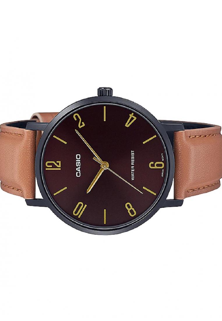 Casio MTP-VT01BL-5B Analog Leather Strap Watch For Men-Watch Portal Philippines