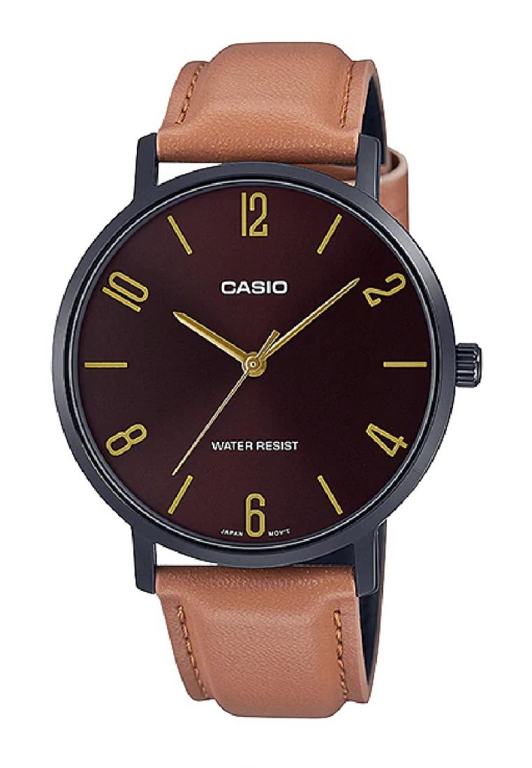 Casio MTP-VT01BL-5B Analog Leather Strap Watch For Men-Watch Portal Philippines