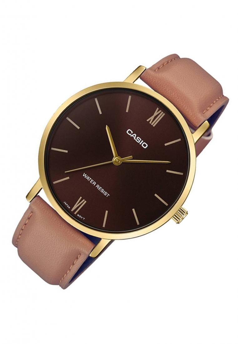 Casio MTP-VT01GL-5B Analog Leather Strap Watch For Men-Watch Portal Philippines