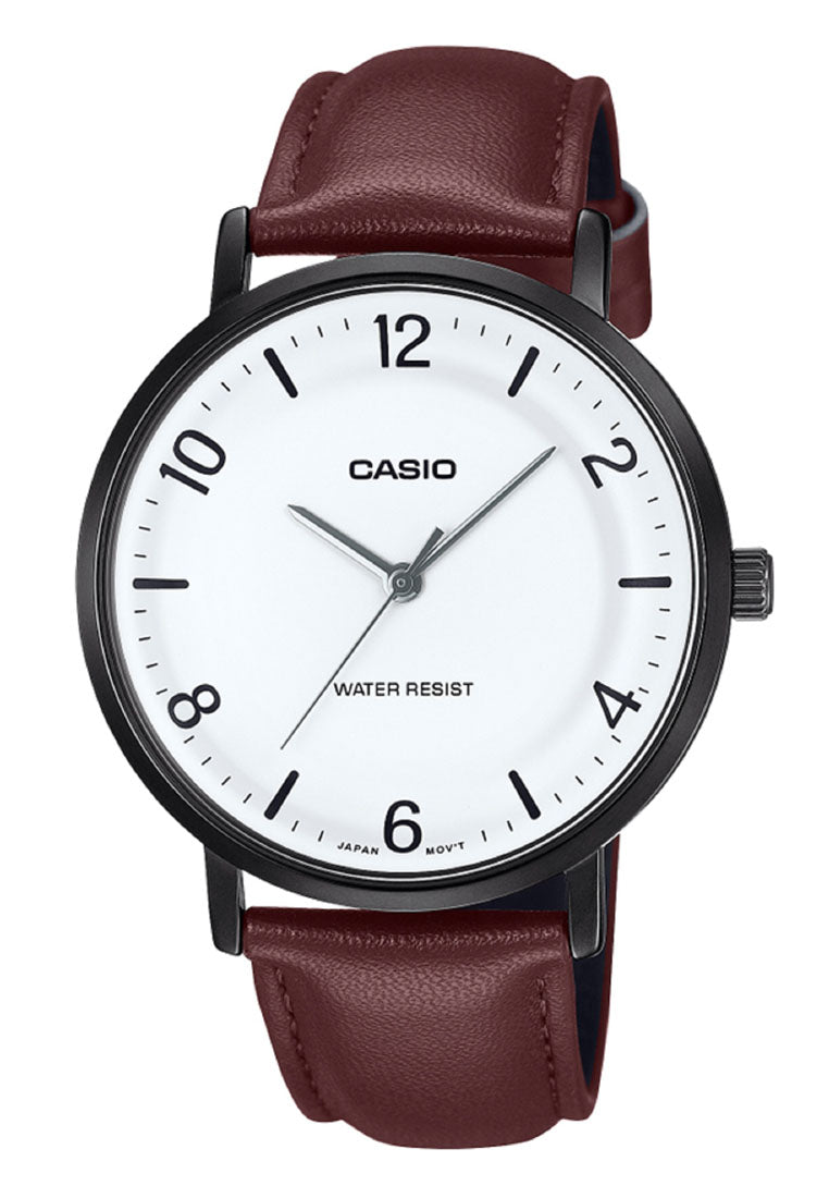 Casio MTP-VT03BL-7B Analog Leather Band Watch For Men-Watch Portal Philippines
