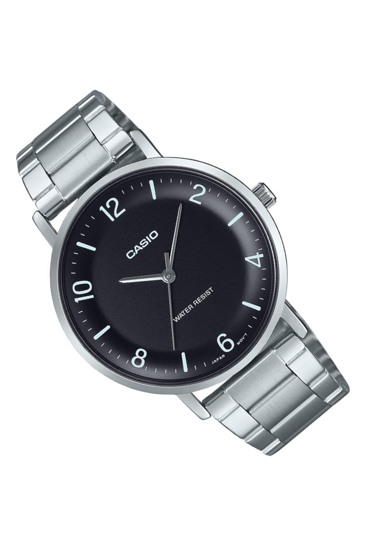 Casio MTP-VT03D-1B Analog Stainless Steel Band Watch For Men-Watch Portal Philippines