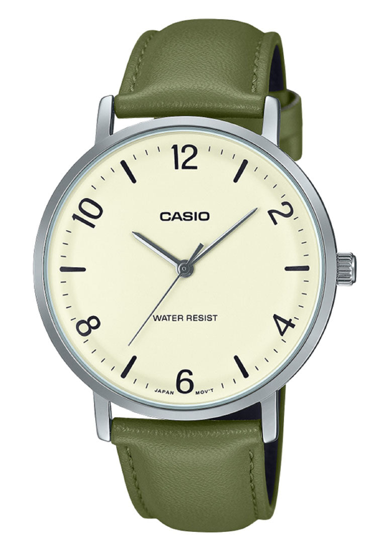 Casio MTP-VT03L-7B Analog Leather Band Watch For Men-Watch Portal Philippines