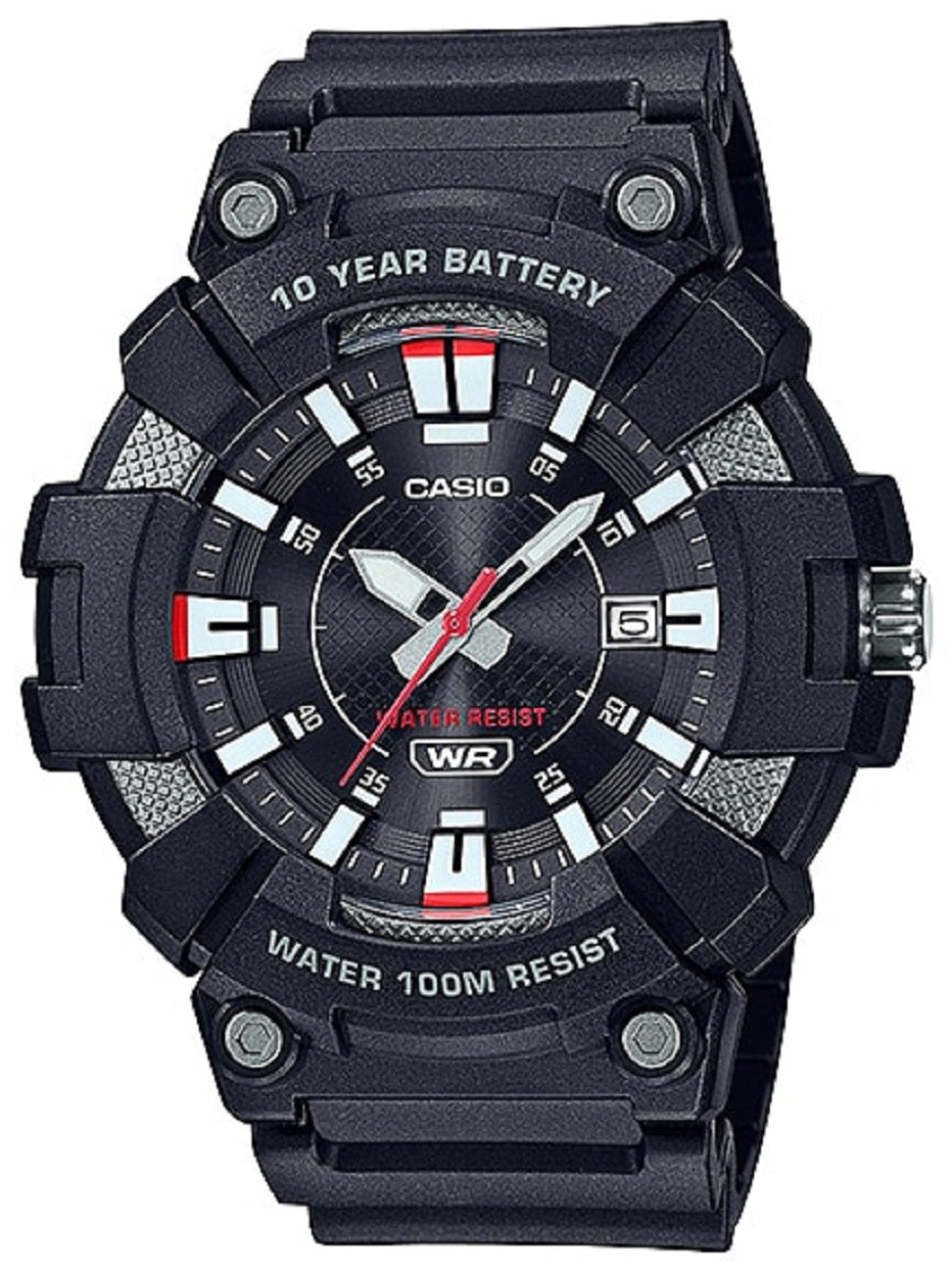 Casio MW-610H-1A Analog Rubber Strap Watch For Men-Watch Portal Philippines