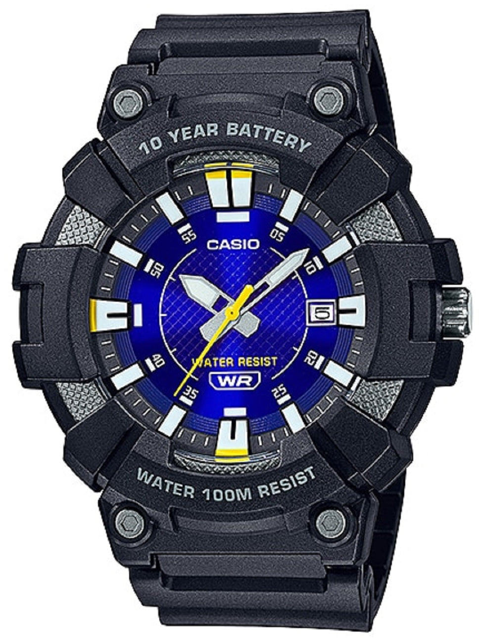 Casio MW-610H-2A Analog Rubber Strap Watch For Men-Watch Portal Philippines