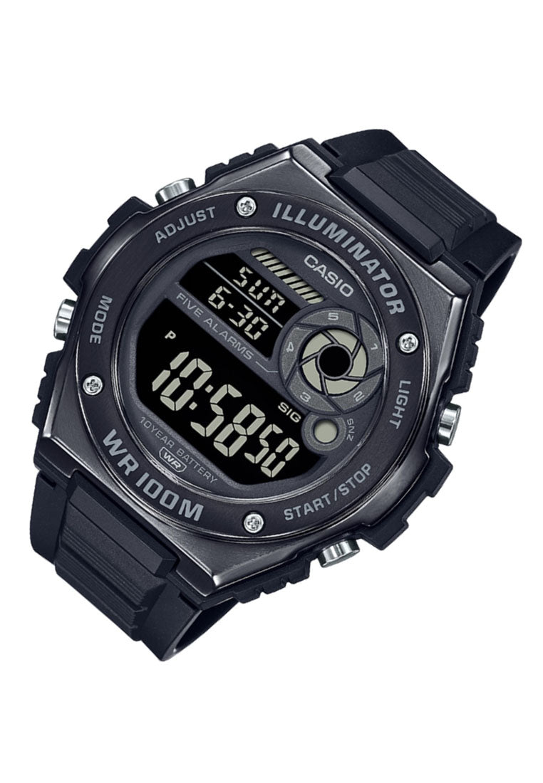 Casio MWD-100HB-1B Digital Stainless Steel Strap Watch For Men-Watch Portal Philippines