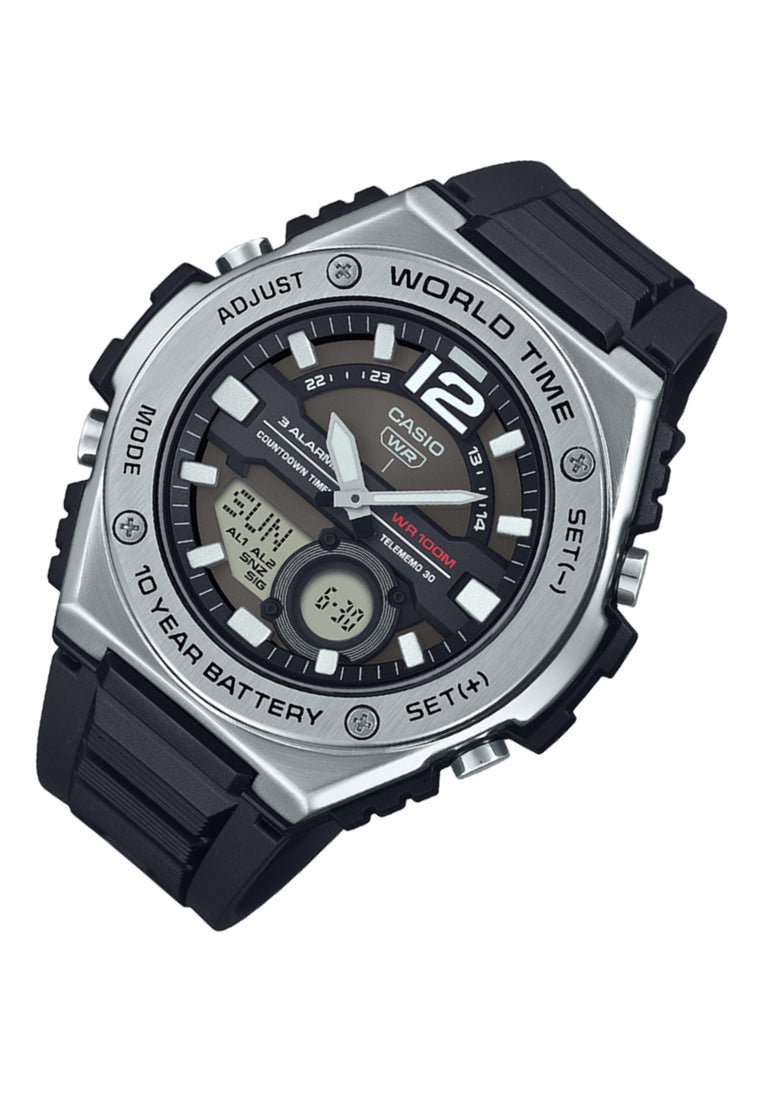 Casio MWQ-100-1A Digital Analog Rubber Strap Watch For Men-Watch Portal Philippines